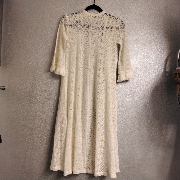 NWT Hollister  Ivory Crocheted Duster  Size XS - Picture 7 of 8